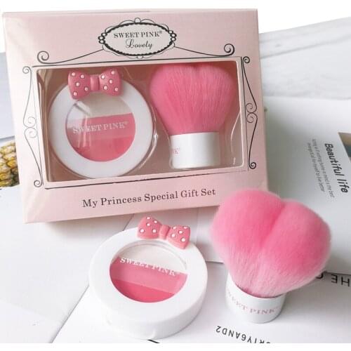 TT Cute Blush Loose Powder Brush Small Portable Makeup Brush One Gift Set Beginner