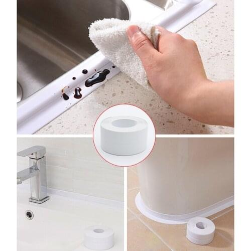 Kitchen Sink Waterproof Stickers Anti-mold Waterproof Decorative Sealing Tapes Bathroom Countertop Toilet Gap Self-adhesive Seam