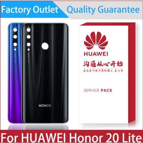Back Cover For Huawei Honor 20 Lite Back Battery Cover Rear Housing Door Case Housing Panel With Camera Lens