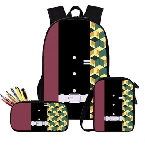 Demon Slayer Cosplay Backpacks Men Women Teenage Students School Bags Kimetsu No Yaiba Tomioka Giyuu Boys Girls Costume Bags