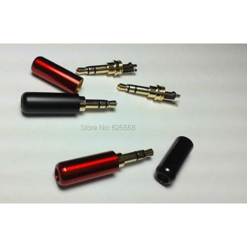 4pcs Gold Plated 3.5mm Male Stereo Mini Jack Plug soldering adapter Copper