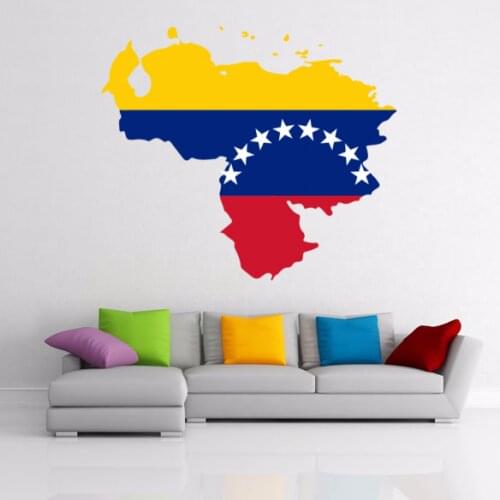 8 Star Flag Map of Venezuela Wall Vinyl Blackboard Sticker Custom House Decor Wedding PVC Wallpaper Fashion Design