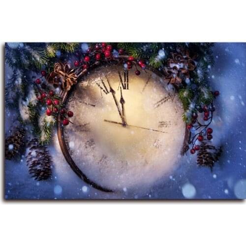 5D Diamond Snow clock Pattern Diamond Embroidery Diy Needlework Diamond Painting Cross Stitch Full Rhinestones handcraft AS415