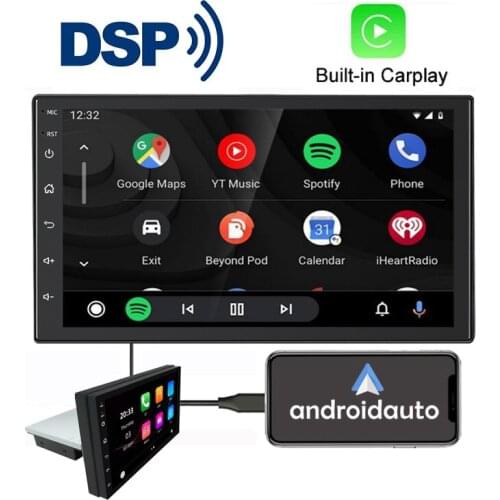 1din AHD Carplay Android 10 Car Radio 2.5D 7'' Maltimedia Stereo DSP AM FM Car NODVD Player For Android / IOS