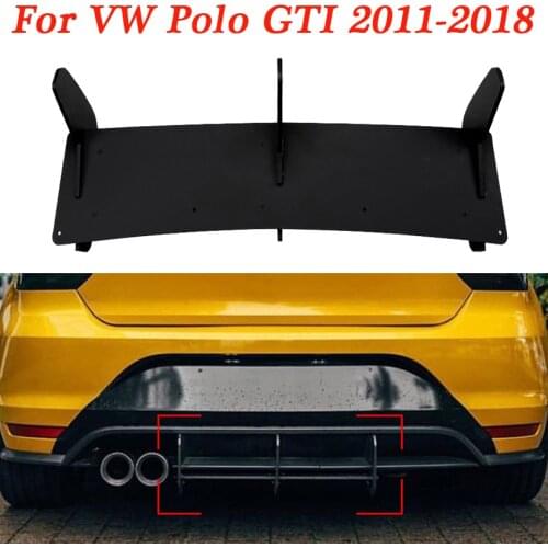 Car Rear Bumper Diffuser Lip Spoiler Splitter For-VW Polo-GTI 2011-2018