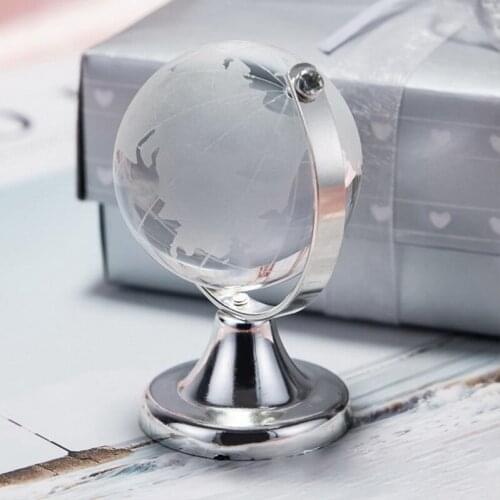 FREE SHIPPING 6pcs/Lot Choice Crystal Wedding Favors Delightful Crystal Globe Paperweight Party Giveaway Gift For Guest