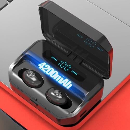 Wireless Earphone Bluetooth V5.0 TWS Wireless Bluetooth headphone LED Display With 4200 mAh Power Bank Headset With Microphone
