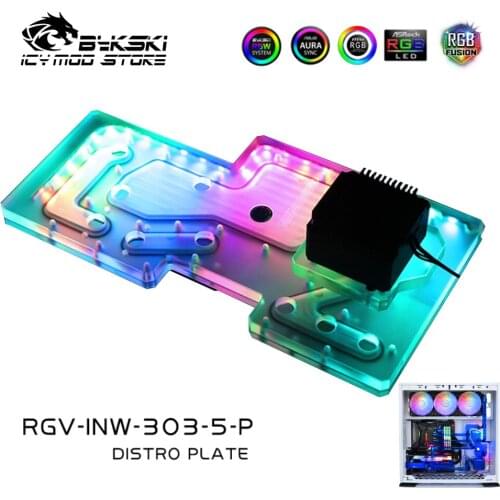 Bykski Waterway Board Reservoir Liquidcooling System Water Tank Acrylic Tranperant for IN WIN303\305 RGV-INW-303\5-P