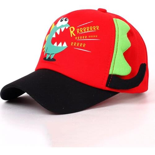 Cartoon Dinosaur Sun Kids Hat Baseball Trucker Caps Summer Children Boys Girls Adjustable Sport Sun Hat Breathable Cap 2021 NEW