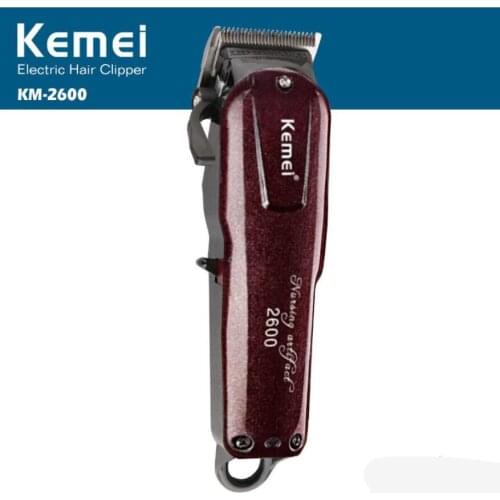 Kemei-Professional electric hair model children and adults, titanium slabs cable, with limit comb, 110-240V