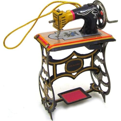 Classic Antique Style Tin Toys iron Metal Models for Children/Adult Home Decoration Craft sewing machine Pendant