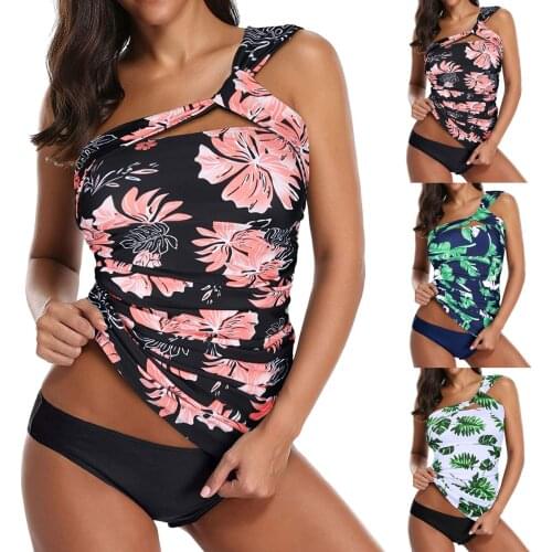 Printed conservative split Two Piece Swimsuit Bikini Large swimsuit womens swimsuit bathing hot spring swimsuit summer SAGACE