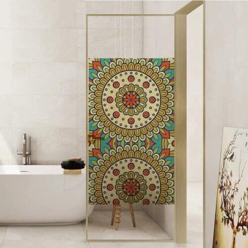 Mandala Window film Frosted Privacy Glass Door for Living Room or Bathroom Home Decor For Living Room GS039