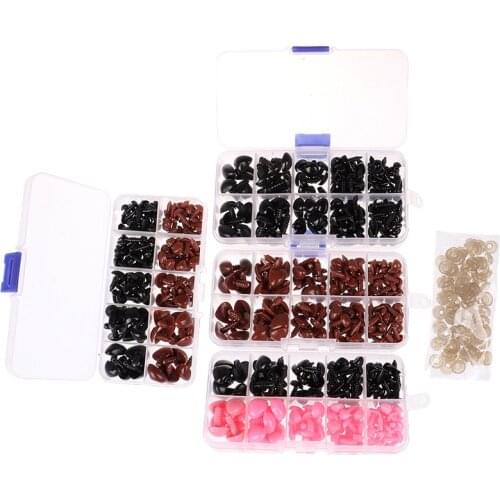 130pcs/box Mini Plastic Safety Noses Triangle For Teddy Bear Stuffed Animals Toys Amigurumis Dolls Accessories