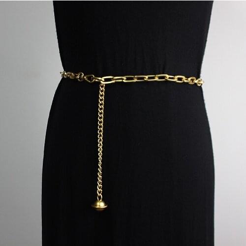 Fashion accessories belt chain womens thin metal waist chain womens decorative long shirt dress T-shirt pants