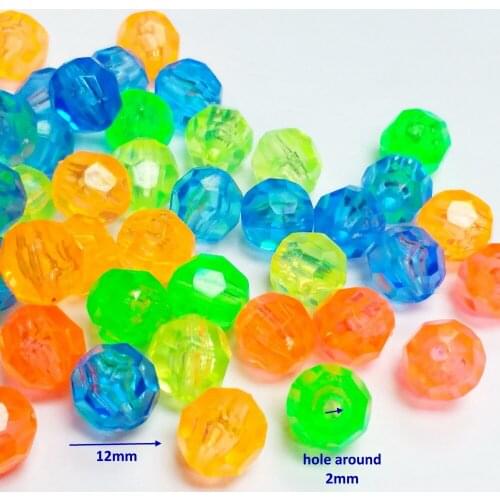 Wholesale 50PCS bulk ball shape DM082 Charms Loose Beads Color Pony Beads for girl school science home crafts