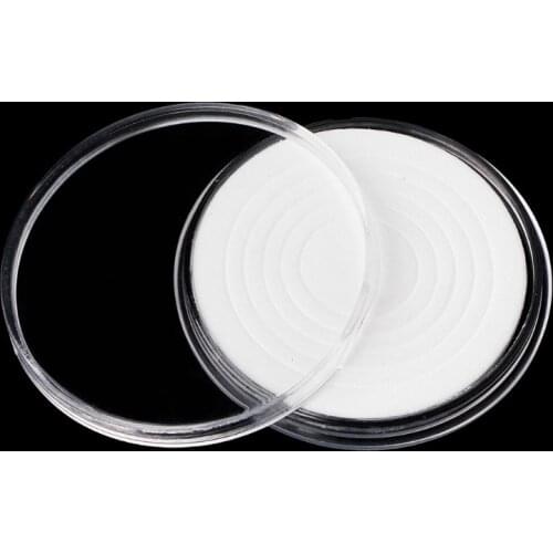 46mm Plastic Coin Holder Capsule Storage Case Display Box With 5 Sizes Pad Rings 85DA