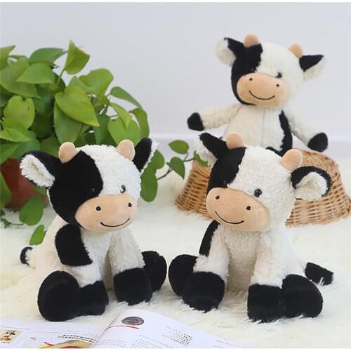 9 inch Lovely Milk Cow Plush Toys Stuffed Animal Dolls High Quality Pillow Soft Plush Cattle for Children Kids Birthday Gift U3