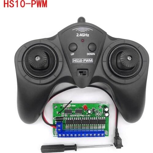 HS10PWM 10CH 2.4G Remote Controller 7A 12VV Receiver Proportional Speed Adjust for DIY Toy Car Robot Parts