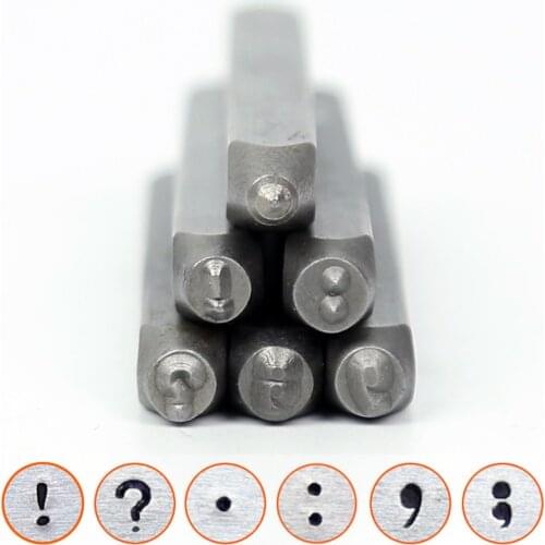 3mm Exclamatory/Question/Dot/Full stop/Colon/Comma/Semicolon sign Metal jewelry Steel punch stamp