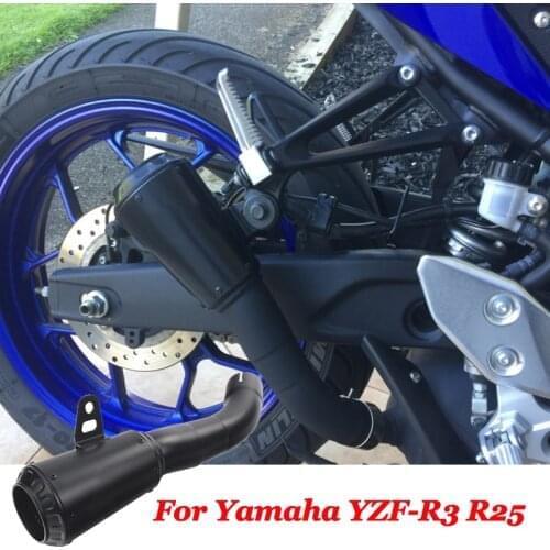 Slip On For YAMAHA YZF-R25 YZF-R3 MT03 R3 Motorcycle Full System GP Exhaust Modified Connection Middle Link Pipe Escape Muffler