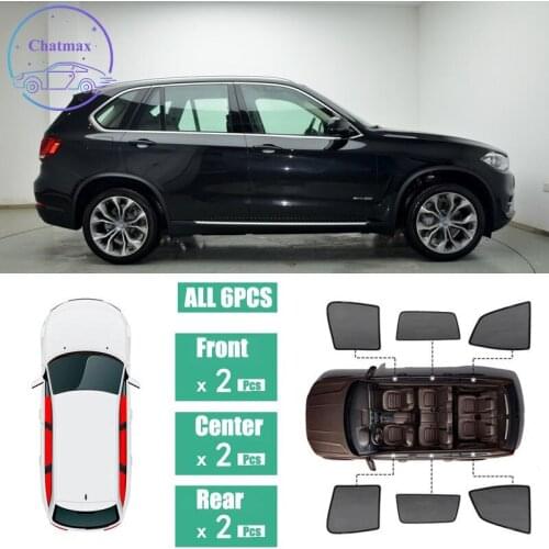 For BMW X5 2014-2018 Window Sunshade UV Protection Ray Blocking Mesh Laser Block Black Net Yarn