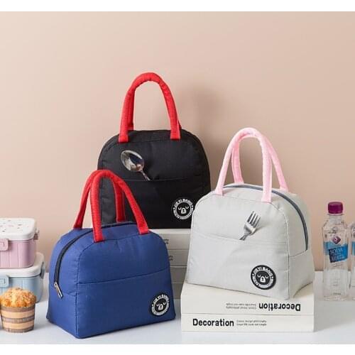 Lunch Bag Waterproof Thermal Insulated Snack Food Storage Bags Portable Travel Working Bento Box Carry Tote Foods Pouch