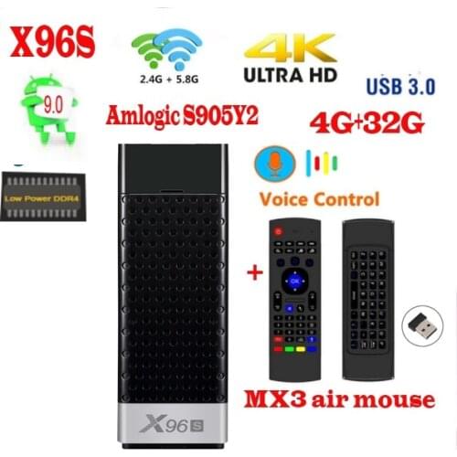 X96S tv stick 4gb 32gb optional g30 air mouse Android 9.0 Quad Core Amlogic S905Y2 Wifi Bluetooth 4.2 g00gle store