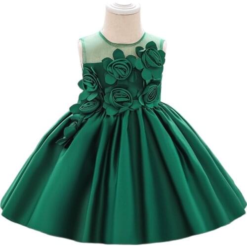 Newborn Baby Girl Evening Dress Toddler Baby Girl Summer Dress Infant Princess Dress 1 Year Birthday Baby Girls Party Dress