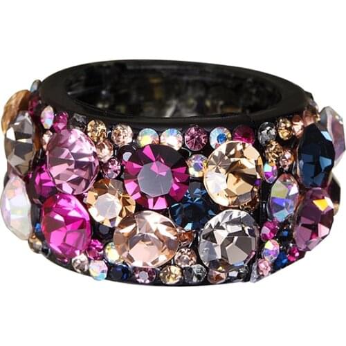 CHIMERA Crystal Hair Clips Elegant Acrylic Round Barrettes Shiny Rhinestone Ponytail Holder Clamps Hair Jewelry For Women Girls