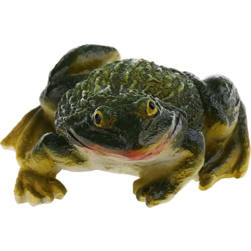 1Pc Cute Green Frog Model Figurine Animal Figure for Home Garden Scenery DIY