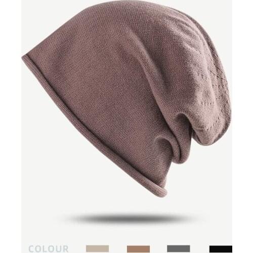 2021 Autumn and winter Cotton Solid color Thicken knitted hat warm hat Skullies cap beanie hat for Men and Women 01
