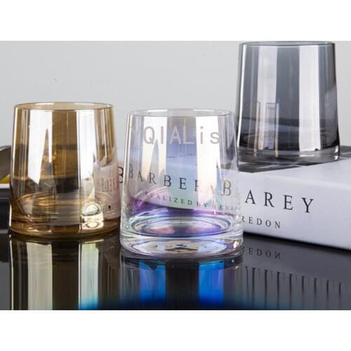 250ml European-Style Creative Starry Whiskey Wine Glass Flats Vodka Beer Steins Juice Cup Bar Household Drinking Utensils