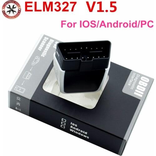 2021 New ELM327 V1.5 with LED Light For IOS/Android/PC ELM 327 OBD2 Scanner Bluetooth 4.0 CAN OBD Auto Car Diagnostic Scanner
