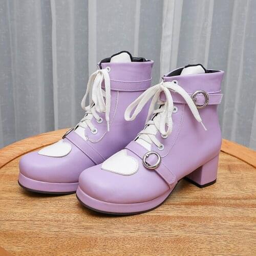 Winter Autumn Loli Girls Boots Plus Velvet Warm Kawaii Sweetheart Lolita Japanese Princess Shoes Lolita Thick Platform Bottom
