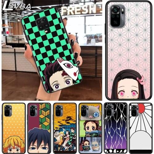 Demon Slayer Anime for Xiaomi Redmi Note 10 10S 9 9T 9S 9Pro Max 8T 8Pro 8 7 6 5 Pro 5A 4X 4 Soft Black Phone Case