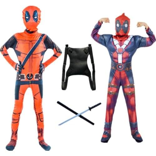 Kid Halloween/Carnival Deadpool Superhero Cosplay Party Costume