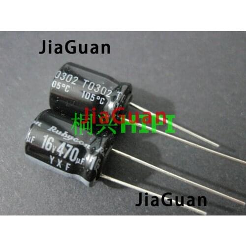 50PCS RUBYCON YXF 16V470UF 10x12.5MM electrolytic capacitor 470uf 16v yxf 470uF/16V high frequency low resistance long life