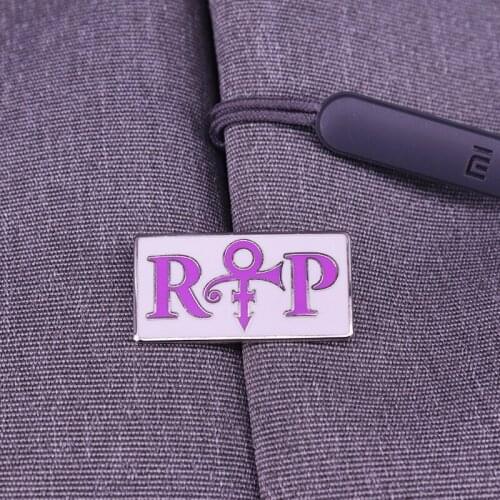 Purple rain enamel pin art musicial brooch hats jean jackets bag accessories (1)