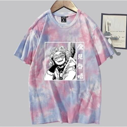 Anime My Hero Academia Hawks Tshirt Casual Short Sleeve Men Tees