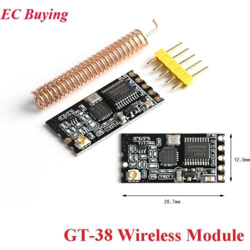 GT-38 WIFI Wireless Serial Port Module Single Chip Portcommunication Module SI4438/4463 433MHZ 1200M UART Interface GT 38 GT38