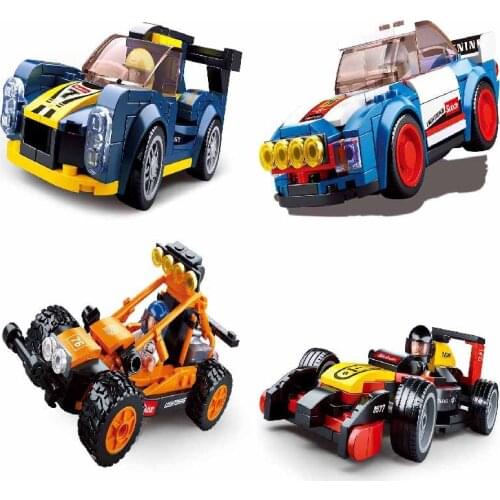 SLuban The Auto Club-Rally Car Educational Toy Childrens Assembled Car Model Building Block Minifigures Toy Gift For Kids Boys