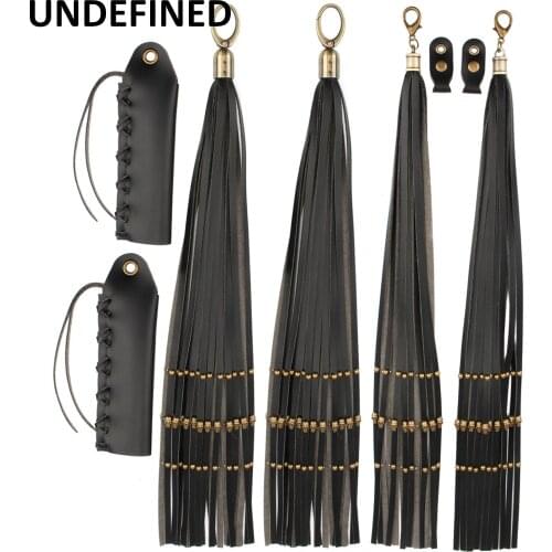 Motorcycle Clutch Brake Lever Leather Cover Fringed Skull Rivet Handle Grips Covers For Indian Chief Classic Cafe Racer Bobber