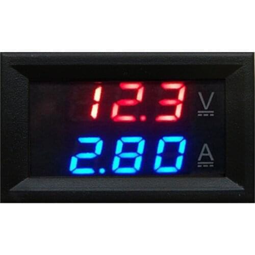 Mini Digital Voltmeter Ammeter DC 100V 10A/50A/100A Panel Amp Volt Voltage Current Meter Tester Detector 0.28 "LED Display
