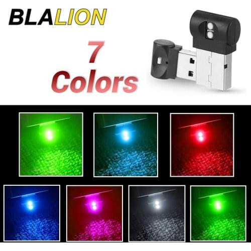 Mini LED Car Atmosphere Light USB Ambient Lamp LED Modeling Lights Button Control Car Interior Decorative Light Auto LED Lights