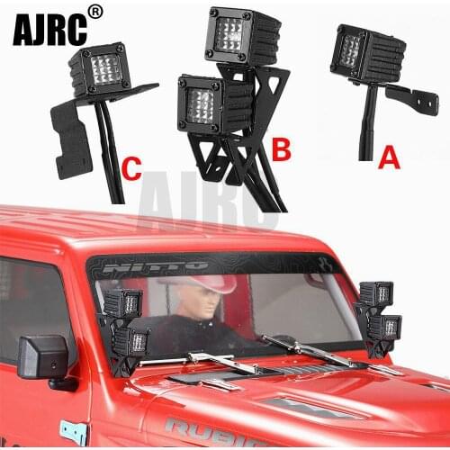 Simulation LED Headlights Spotlights DIY Car Lamp for 1/10 AXIAL SCX10 III Jeep Wrangler TRX4 TRX6 D90 RC Car Modification Parts