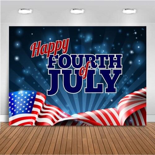 MOCSIKA Happy Fourth of July Backdrop for Photography Independence Day Background for Party Decoration Supplies Photo Studio