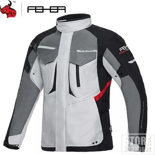 FEHER Motorcycle Jacket Motocross Jacket Waterproof Moto Protection Motorbike Racing Riding Moto Jacket With Removeable Linner