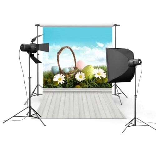 2019 New Spring Easter Photography Backdrops Basket Eggs Newborn Baby Children Photographic Background Easter Day Custom Photos