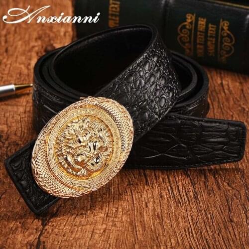 Designer brand belt Trendy Luxury Genuine Leather Belts special Smooth Buckle Waist vintage jeans Girdle